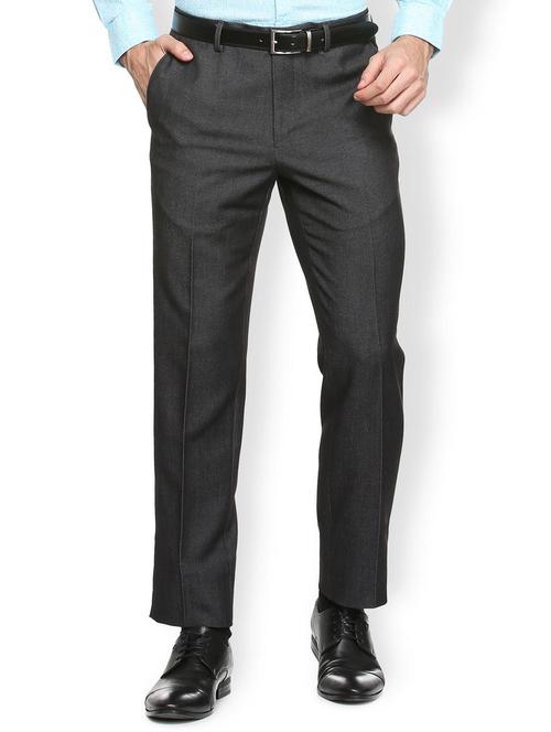 grey terry rayon flat front formal trouser - 15410835 - Standard Image - 1