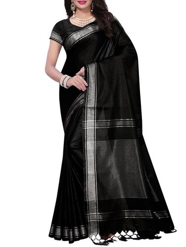 Linen maheshwari saree with blouse - 15410845 - Very Small Image - 1