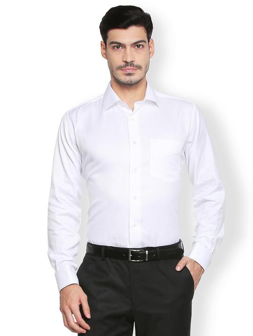 white cotton formal shirt - 15410906 - Standard Image - 1