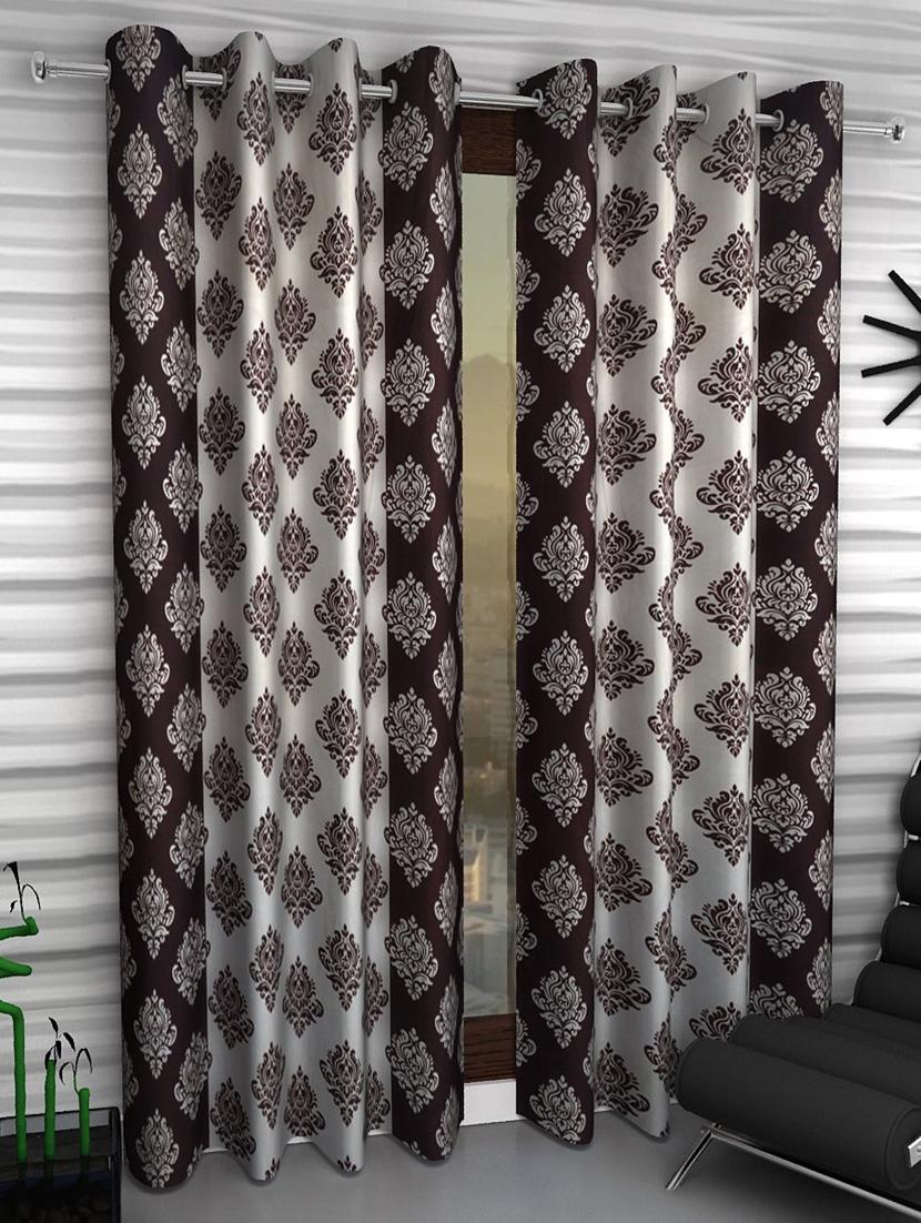 Set of 2 Window Semi-Transparent Eyelet Polyester Curtains - 15410959 - Zoom Image - 1