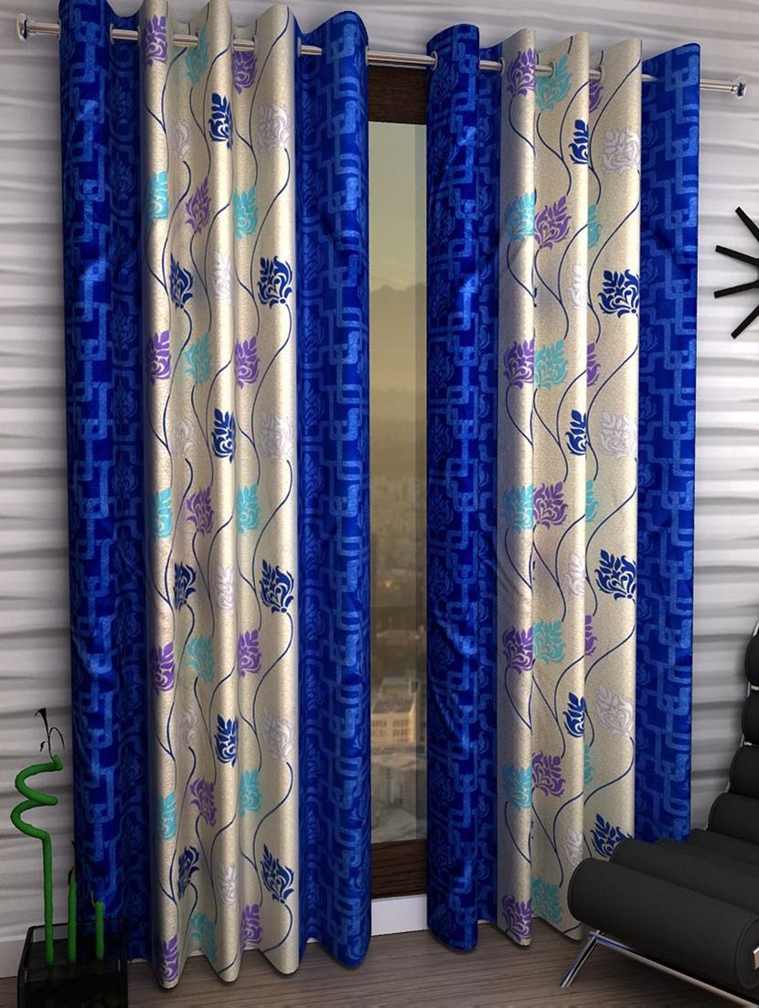 Set of 2 Window Semi-Transparent Eyelet Polyester Curtains - 15410989 - Zoom Image - 1