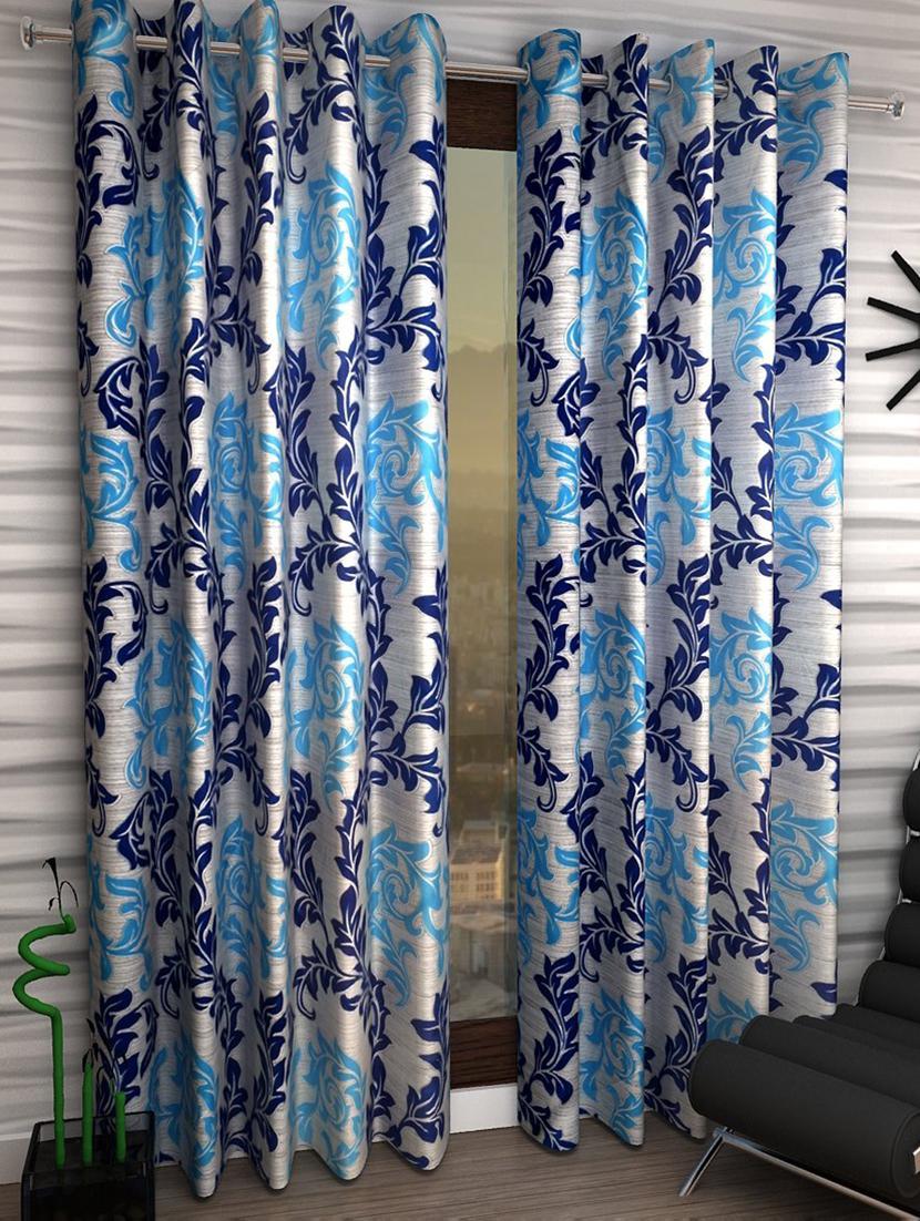 Set of 2 Window Semi-Transparent Eyelet Polyester Curtains - 15410995 - Zoom Image - 1
