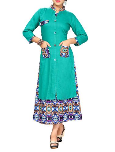 Layered printed kurta - 15411034 - Very Small Image - 1