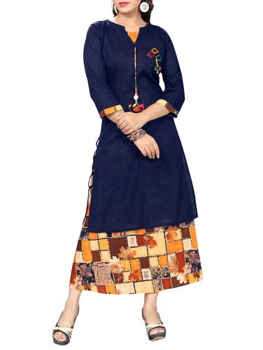 Layered printed kurta - 15411037 - Very Small Image - 1