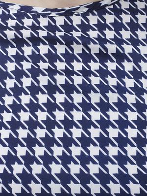 houndstooth fit and flare belted dress - 15411122 - Standard Image - 4