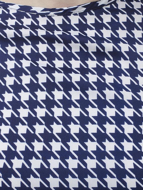 houndstooth fit and flare belted dress - 15411122 - Zoom Image - 4