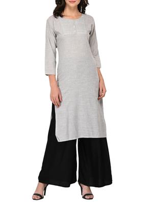 straight embroidered kurta - 15411187 - Standard Image - 1