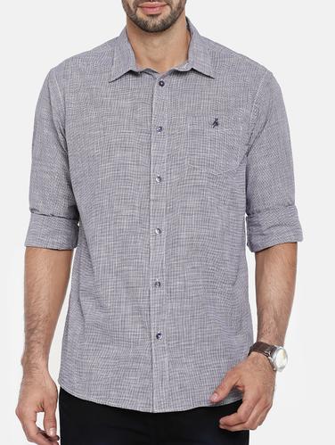 grey cotton casual shirt - 15411199 - Very Small Image - 1