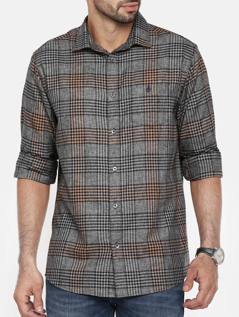 grey cotton casual shirt - 15411214 - Zoom Image - 1