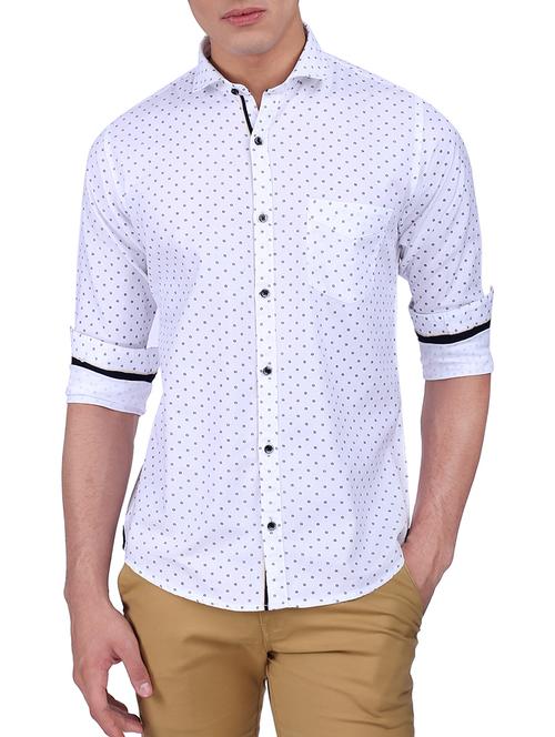 white cotton casual shirt - 15411389 - Standard Image - 1