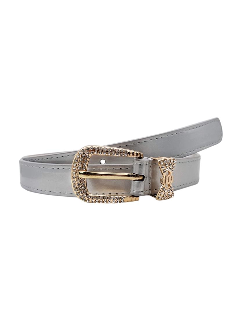 silver leatherette (pu belt - 15411516 - Zoom Image - 1