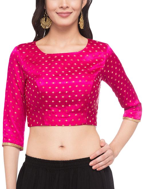 Zari jacquard blouse - 15411599 - Standard Image - 1