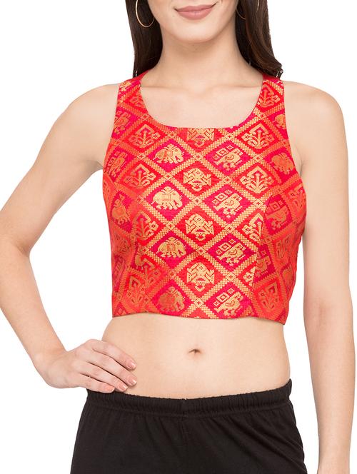 Zari embroidered blouse - 15411609 - Standard Image - 1