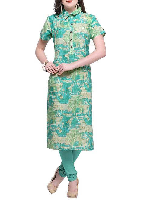 straight shirt collar kurta - 15411809 - Standard Image - 1