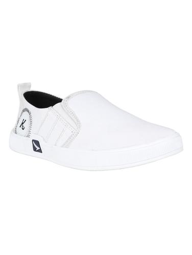 white Canvas casual slip ons - 15411874 - Very Small Image - 1