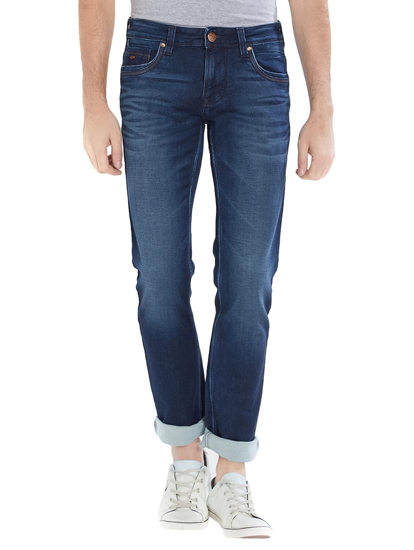 blue cotton washed jeans - 15412036 - Zoom Image - 1