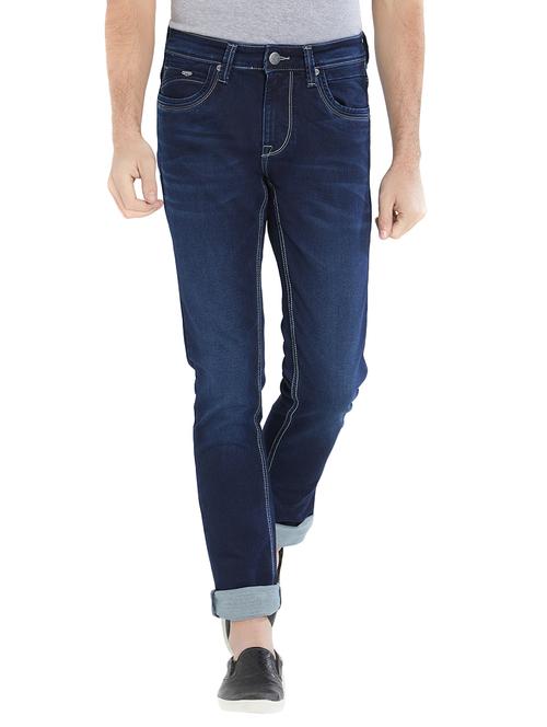 blue cotton washed jeans - 15412038 - Standard Image - 1