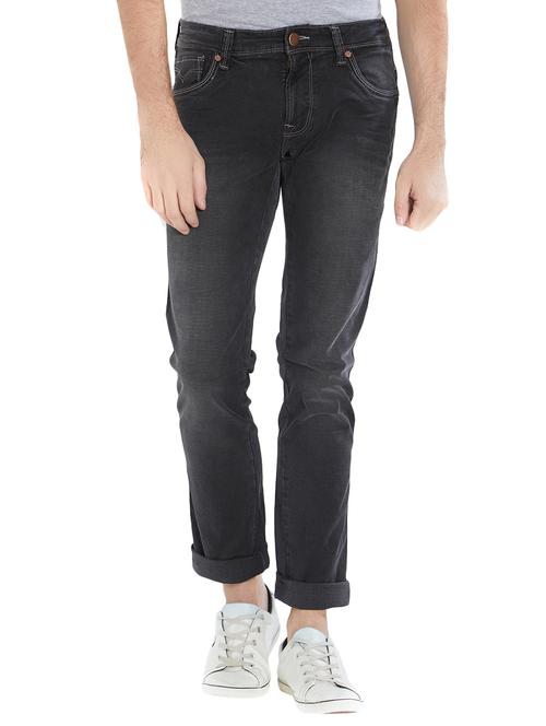grey cotton washed jeans - 15412040 - Standard Image - 1