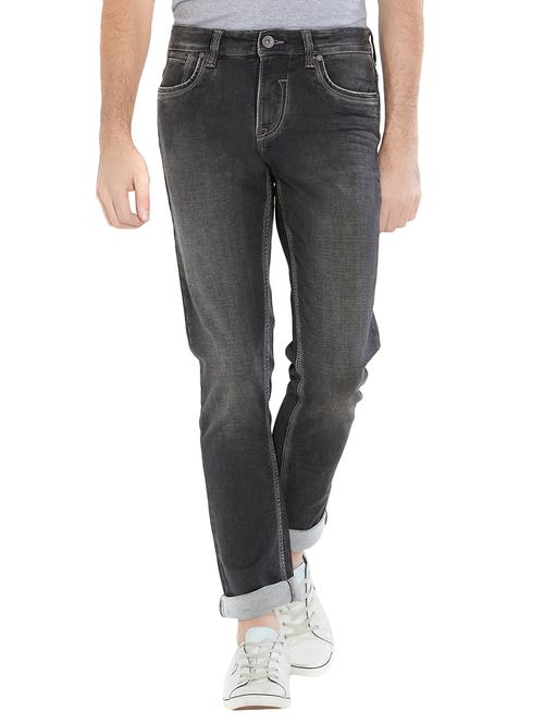 grey cotton washed jeans - 15412041 - Standard Image - 1