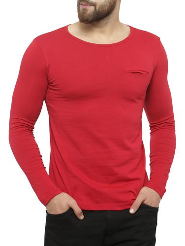 red cotton pocket t-shirt - 15412146 - Very Small Image - 1