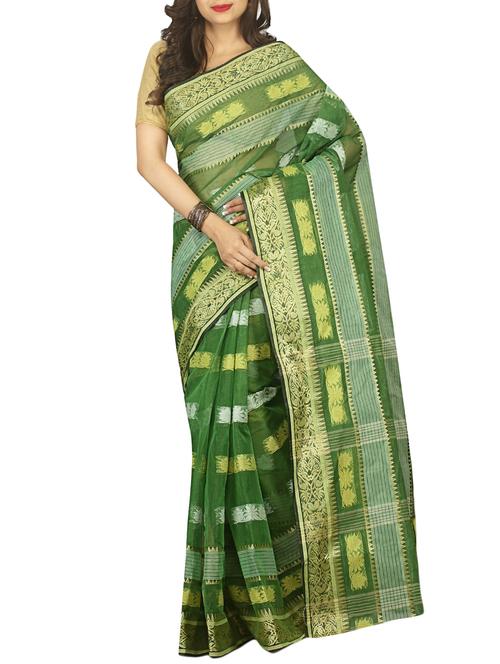 jacquard motif tant saree with blouse - 15412267 - Very Small Image - 1