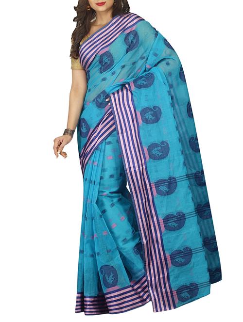 paisley jacquard weave tant saree with blouse - 15412272 - Very Small Image - 1