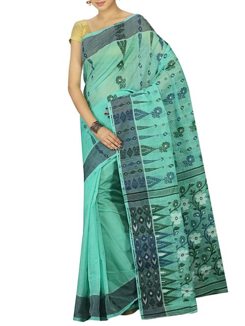 floral jacquard motif baluchari saree with blouse - 15412275 - Standard Image - 1