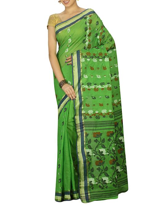 floral motif baluchari saree with blouse - 15412289 - Very Small Image - 1