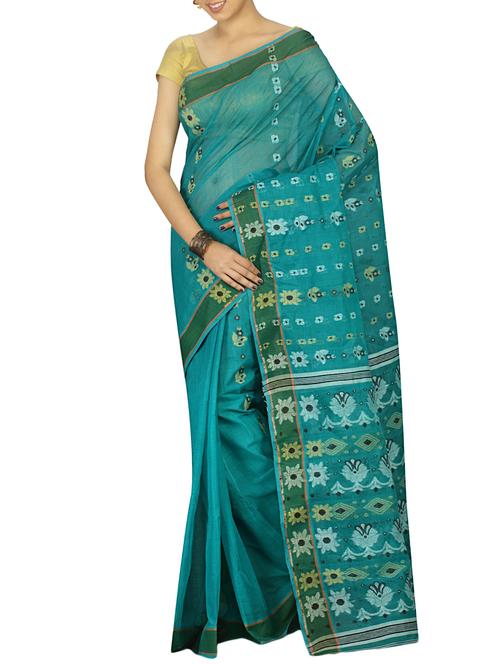 floral motif baluchari saree with blouse - 15412293 - Very Small Image - 1