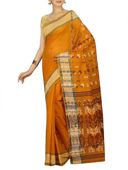 floral jacquard motif baluchari saree with blouse - 15412294 - Very Small Image - 1