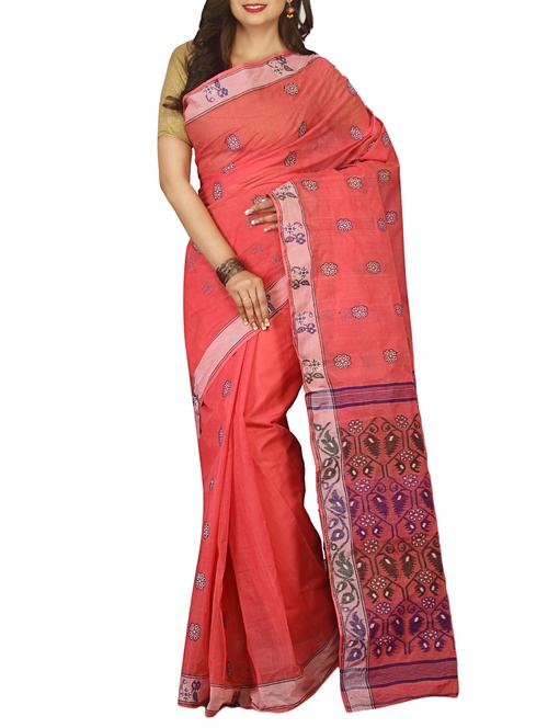 floral motif baluchari saree with blouse - 15412306 - Very Small Image - 1