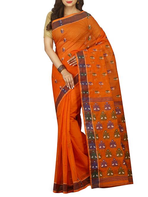 floral motif baluchari saree with blouse - 15412308 - Standard Image - 1
