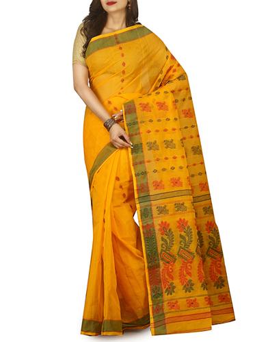 floral jacquard motif baluchari saree with blouse - 15412315 - Very Small Image - 1