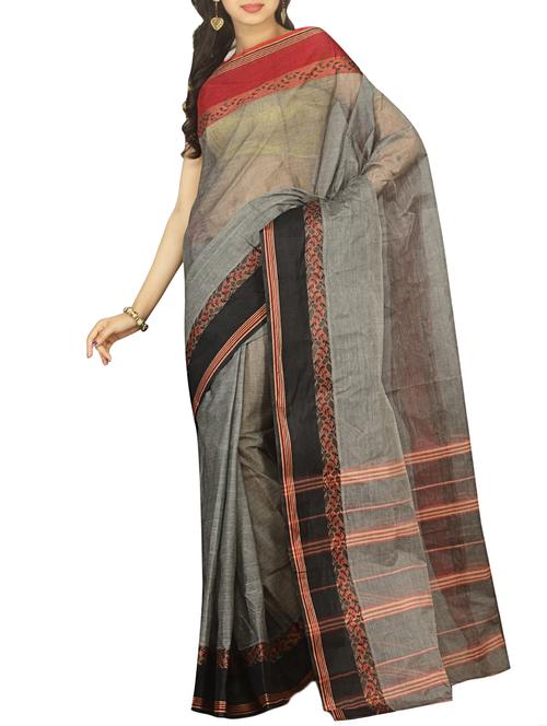 striped border tant saree with blouse - 15412322 - Very Small Image - 1
