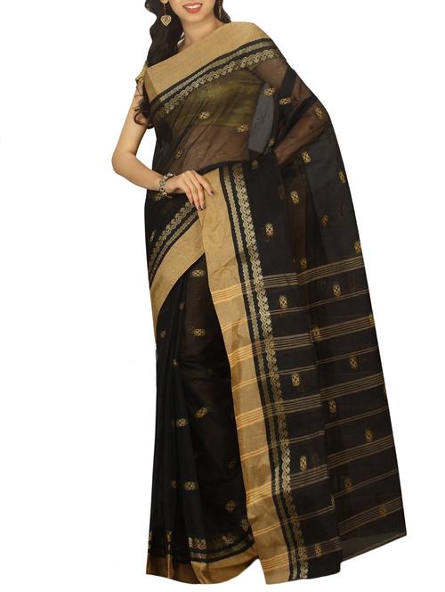 jacquard motif tant saree with blouse - 15412353 - Very Small Image - 1