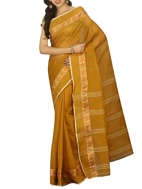 floral acquard border tant saree with blouse - 15412367 - Standard Image - 1