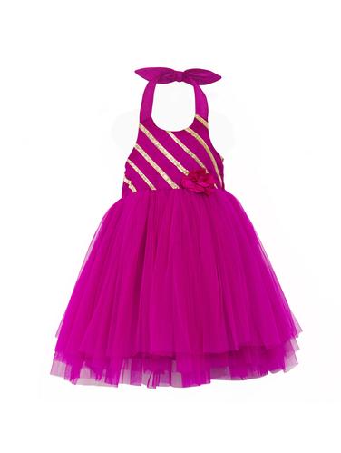 pink net frock - 15412410 - Very Small Image - 1