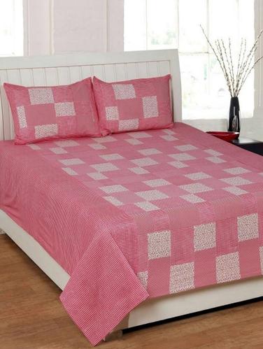 COTTON DOUBLE BED SHEET WITH 2 PILLOW COVERS - 15412492 - Very Small Image - 1