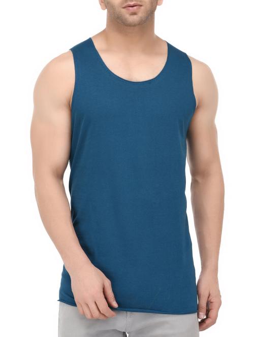 blue cotton vest - 15412597 - Standard Image - 1