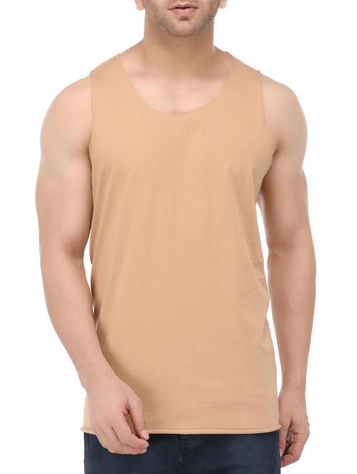 beige cotton vest - 15412600 - Standard Image - 1