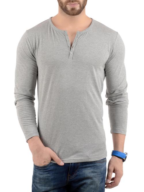grey cotton t-shirt - 15412604 - Standard Image - 1