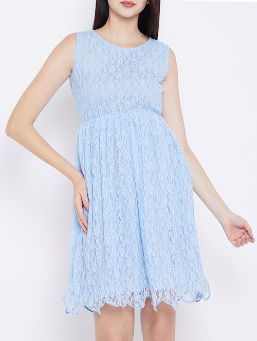 asymmetric hem fit & flare dress - 15412635 - Standard Image - 1