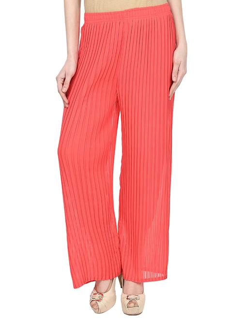 pleated straight palazzo - 15412638 - Very Small Image - 1