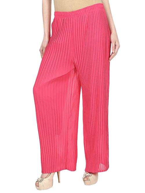 pleated straight palazzo - 15412642 - Very Small Image - 1