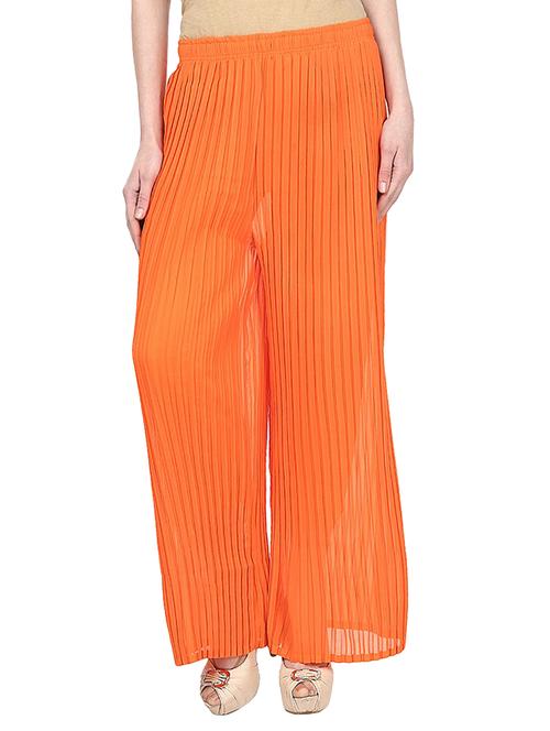 pleated straight palazzo - 15412646 - Very Small Image - 1