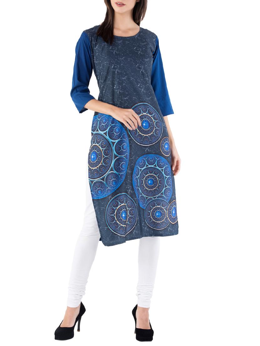 straight Printed kurta - 15412744 - Zoom Image - 1