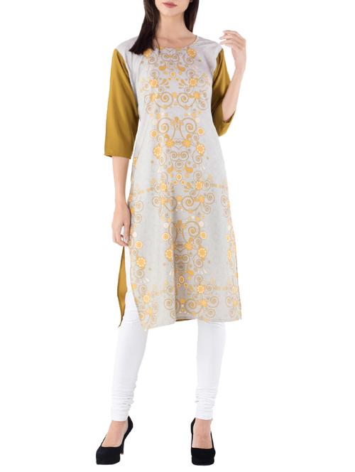 Printed straight kurta - 15412748 - Standard Image - 1