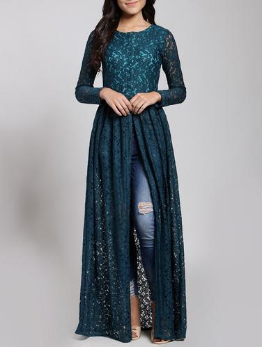 front slit laced tunic - 15412755 - Very Small Image - 1