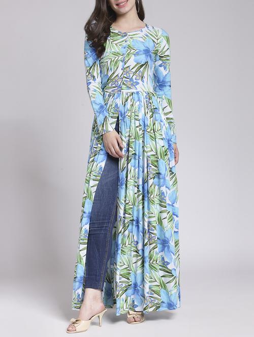 front slit tropical tunic - 15412756 - Standard Image - 1