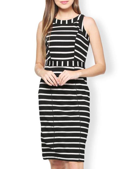 Piping detail striped bodycon dress - 15412834 - Standard Image - 1